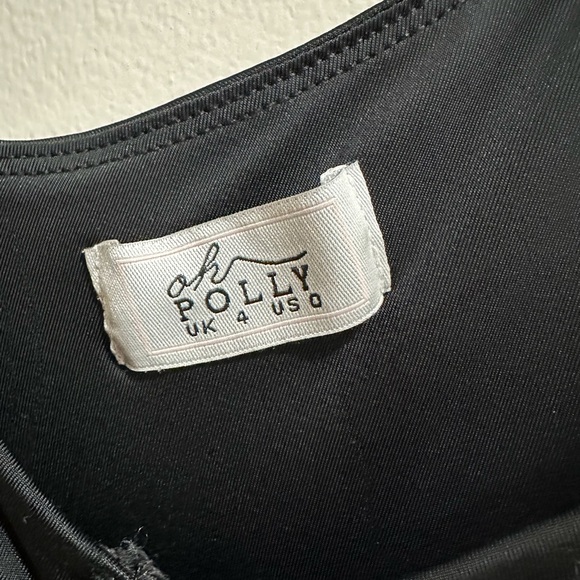 Oh Polly Elegant Black Long Sleeve Dress Size 0 - Picture 2 of 10